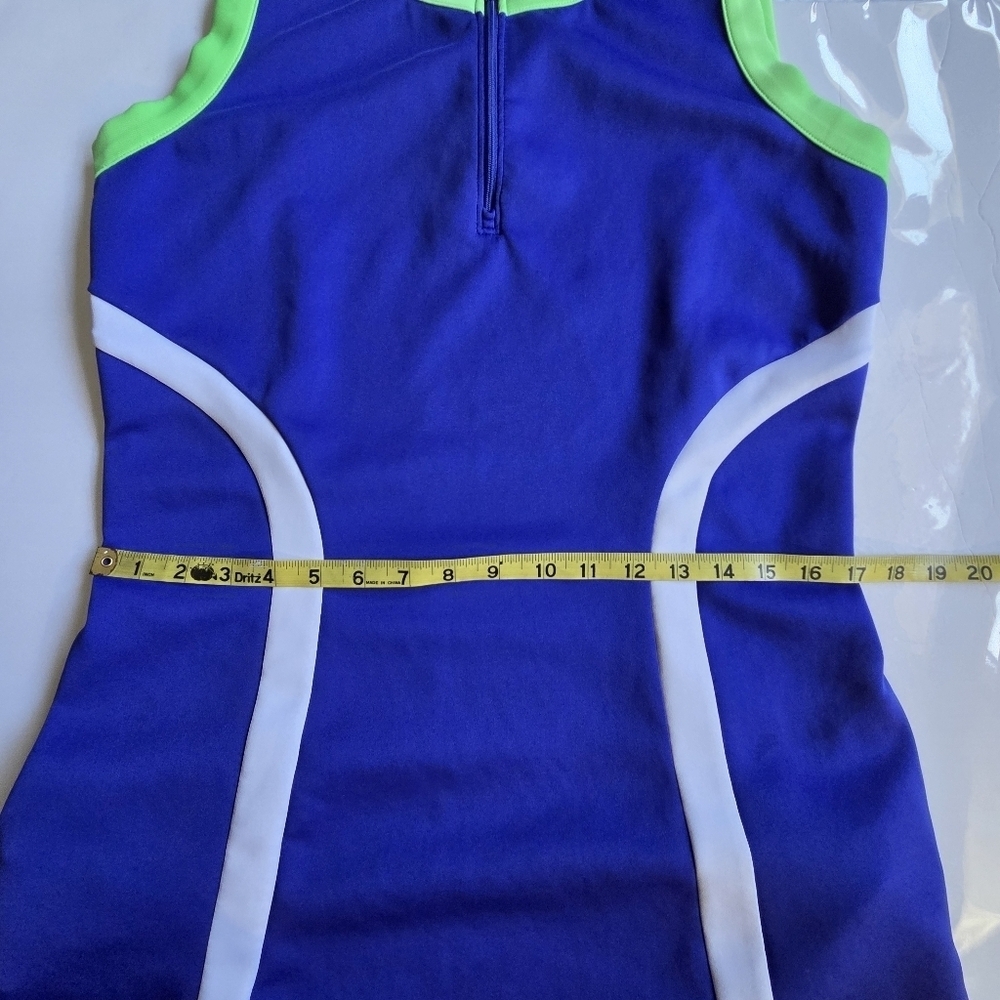 Women's Color Block Flounce Golf Dress - Picture 5 of 8